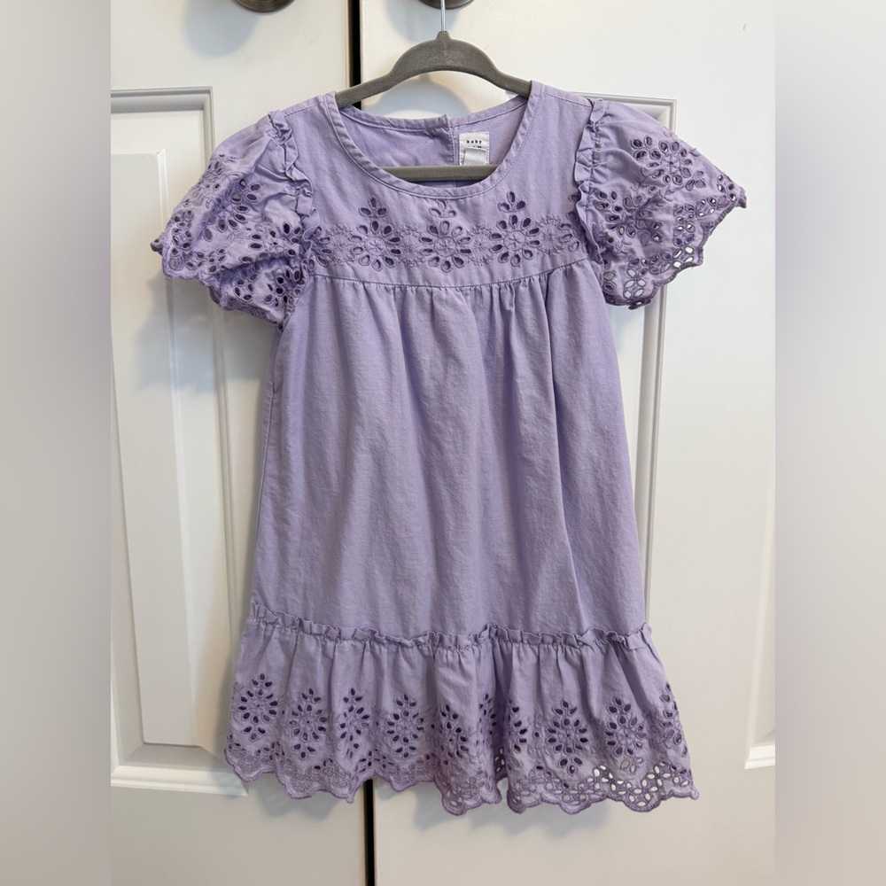 Baby Gap Toddler Tiered Eyelet Dress Purple Lotus Size 4 years
